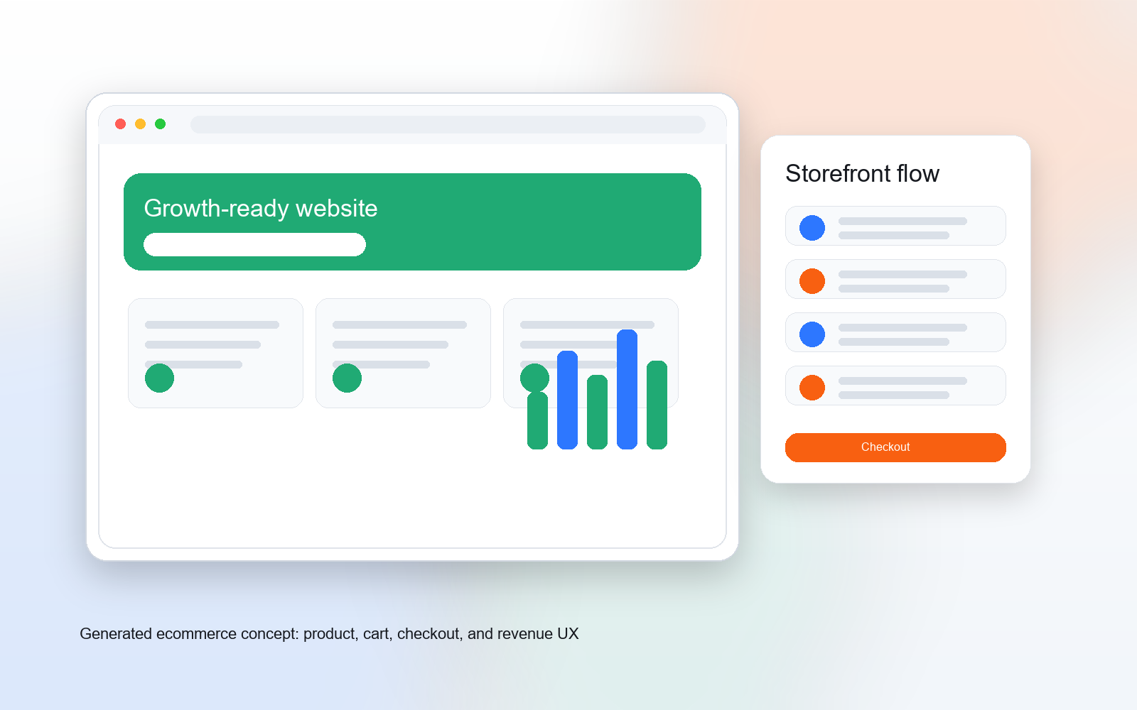 Ecommerce storefront concept mockup